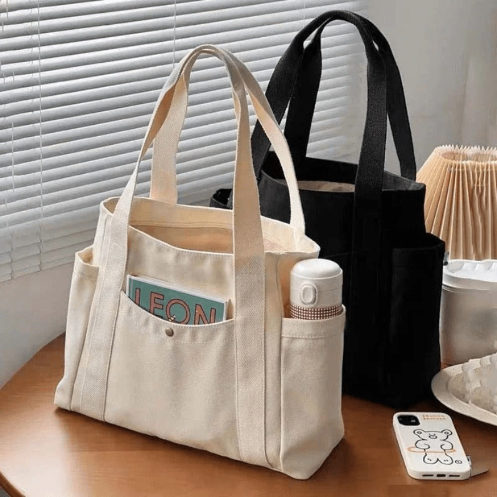 Tote Bag for Women – Canvas, Large Capacity, Lightweight, for Work & School | Bag Vero – detail view 2