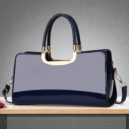 [Evening Wedding Bag] Women's Evening Bag Handbag New Glossy Texture Random Trimming Elegant Women's Bag Single Shoulder Crossbody Hand Carry Suitable for Evening Wedding High-End Women's Bag