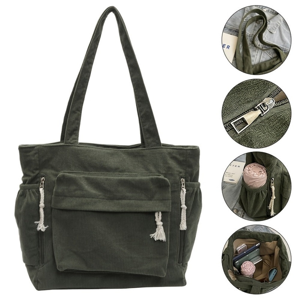 Tote Bag for Women – Corduroy, for Everyday Use | Bag Vero – detail view 15