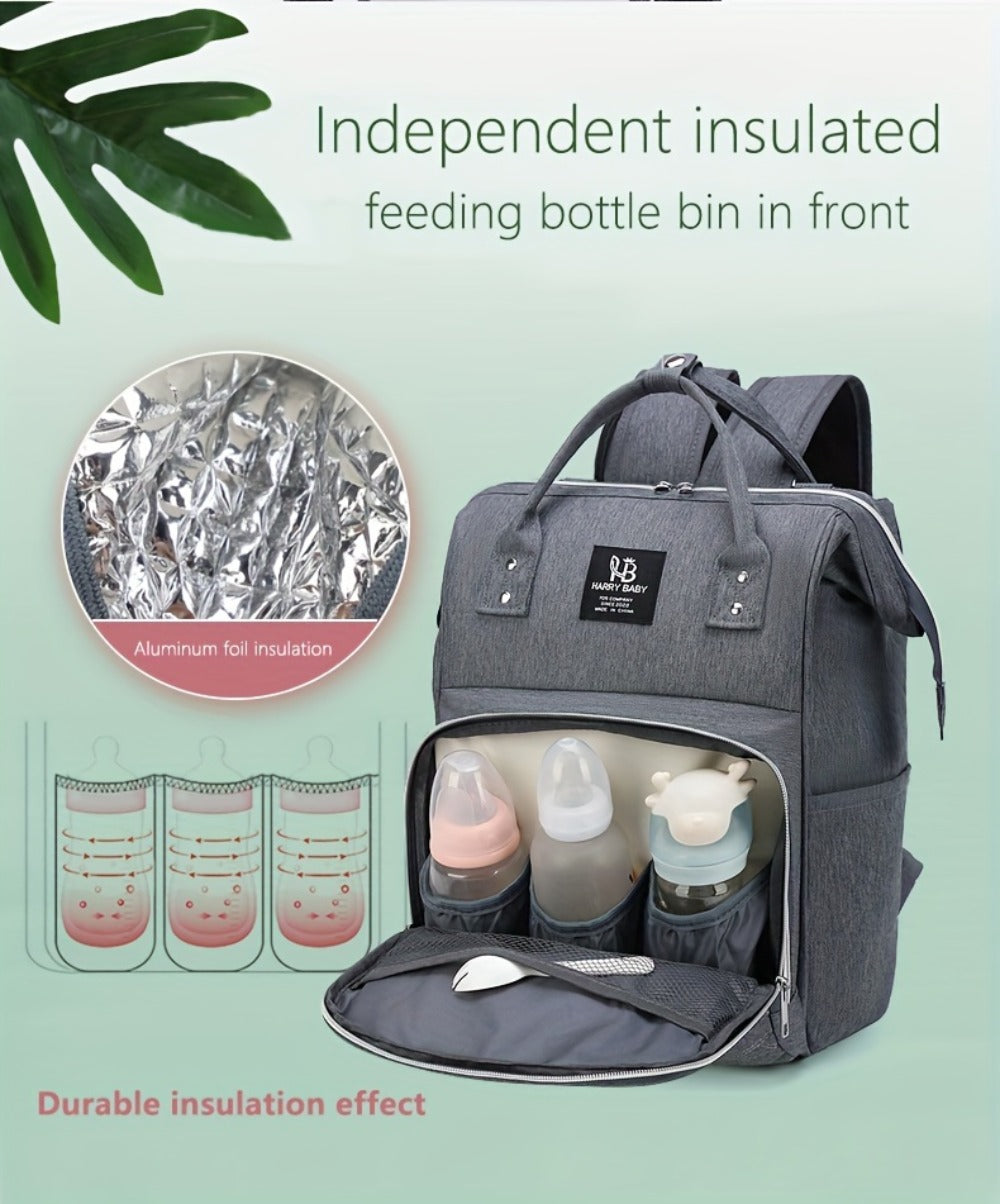 New Fashionable Large Capacity Backpack for Mothers And, Multifunctional Diaper Bag with Space for Bottles.