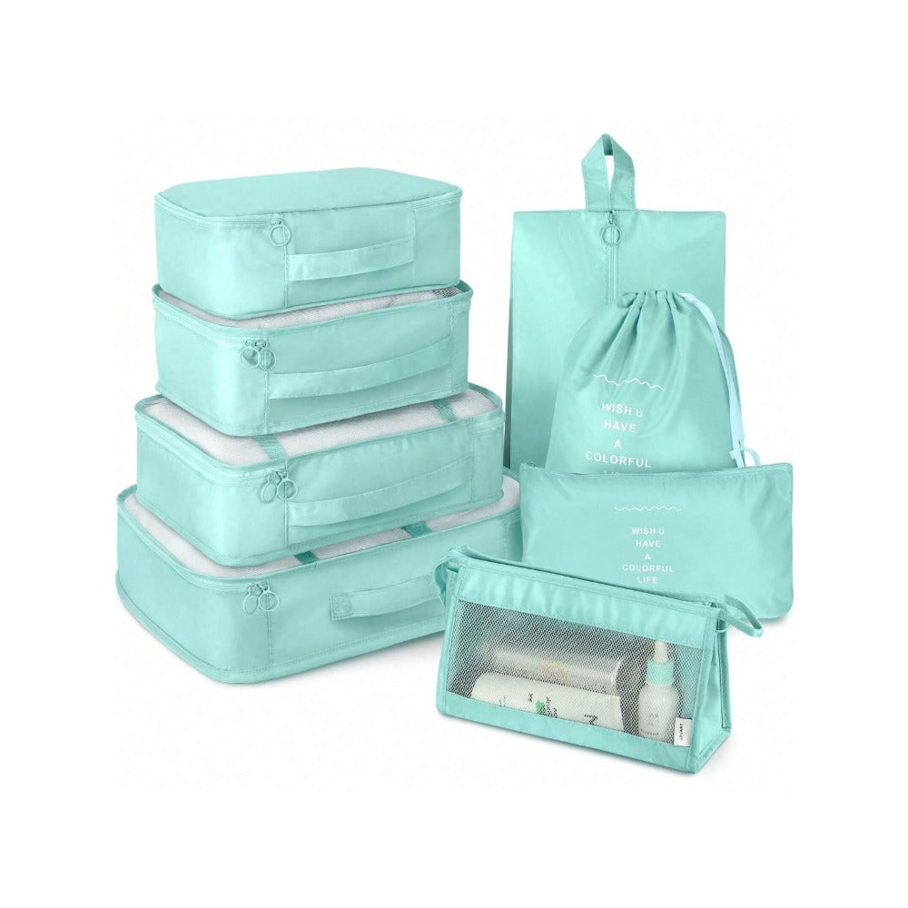 [Storage Bag]8pcs Packing Cubes Set Polyester Travel Bag Storage Bag Organizer Luggage for Travel Packing Organizers Set Packing Bag Suitcase Clothes Travel Organizers Storage of Seasonal Items