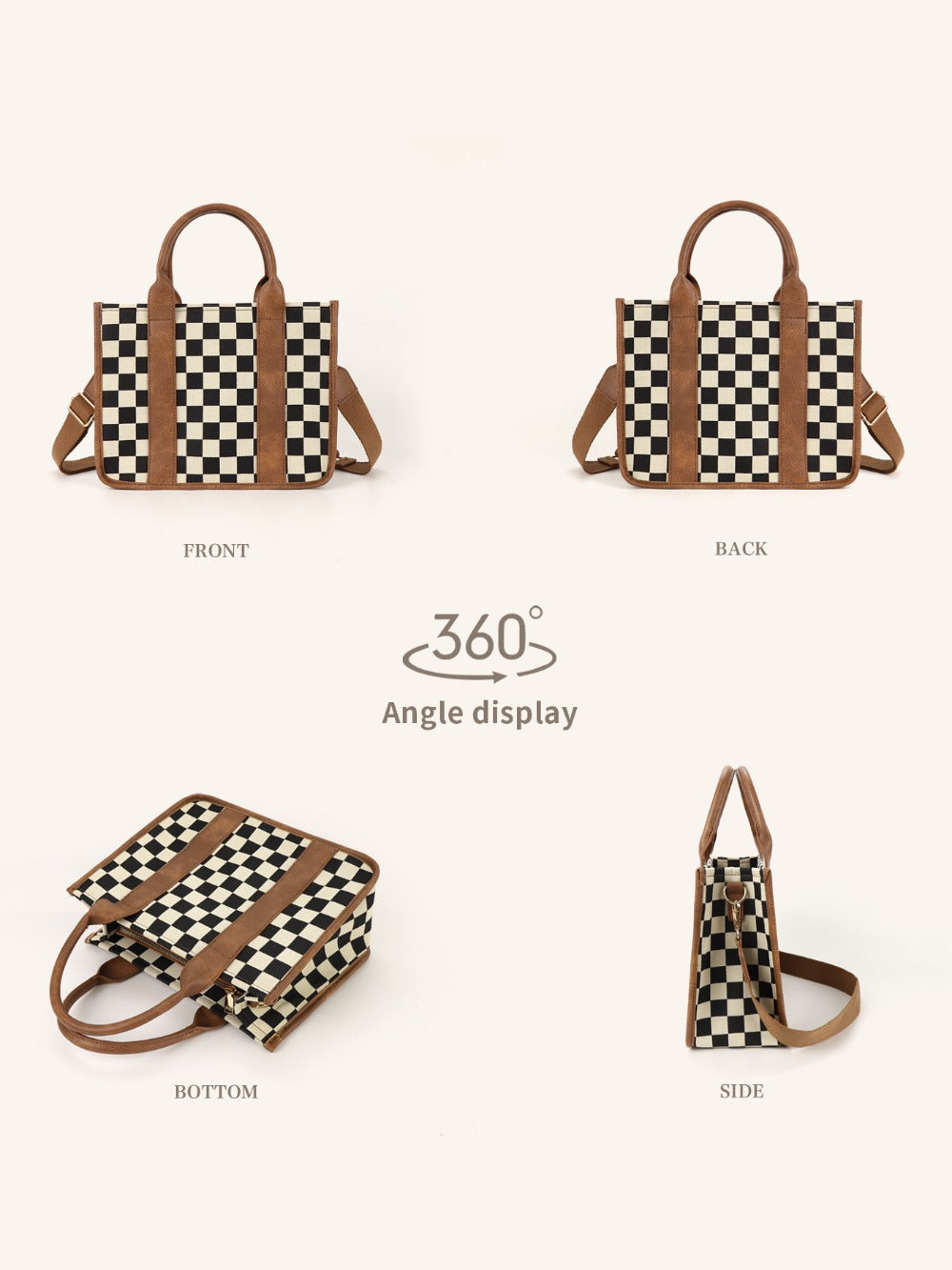 GAINSNS Mini Tote Bag for Women Shoulder Bags Crossbody Bag Handbag Satchel Bag Teacher Handbag - School Work Office Travel Beach