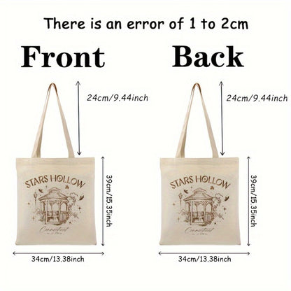 1pc Stars Hollow Design Girls' Shoulder Bag, Stars Women'S Hollow Pattern Shopping Tote, Handbag, Women'S Backpack, Collapsible Cushion