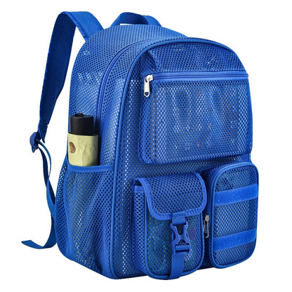 Unisex Mesh Bag, High-Strength Polymer Material, Built-in Laptop Compartment, Light & Breathable, Ideal for Students, Adults, Hiking, Travel & Beach
