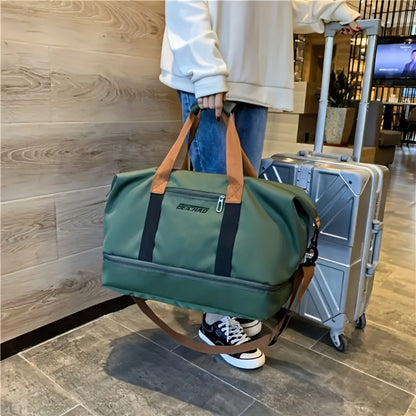 Large Capacity Travel Bag for Women; Deluxe Extra Large Handbag with Separate Compartments, Dry And Wet Separation, Suitable for Travel Exploration And Fitness; Maternity Bag; Bag with Independent Shoe Compartment Travel Bag