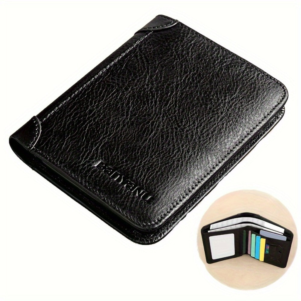 [BANYANU] Premium Wallet for Men, Men'S Wallet, RFID Blocking Trifold/Bifold Genuine Leather, Minimalist Credit Card Holder, Perfect Men'S Gift
