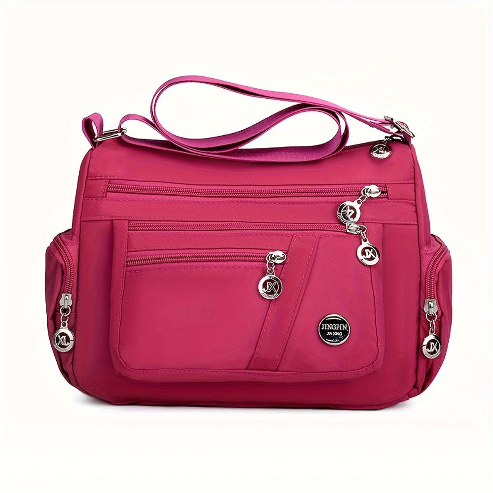 Multi Layer Crossbody Bag - Wear-resistant Nylon Fabric - Women's Shoulder Bag - Perfect for Moms - Suitable for Everyday Use - Ideal Gift for Women