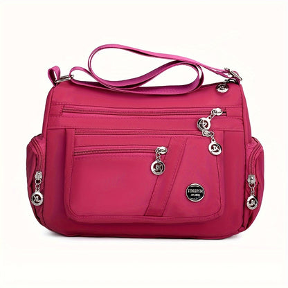 Multi Layer Crossbody Bag - Wear-resistant Nylon Fabric - Women's Shoulder Bag - Perfect for Moms - Suitable for Everyday Use - Ideal Gift for Women