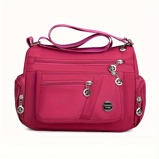 Multi Layer Crossbody Bag - Wear-resistant Nylon Fabric - Women's Shoulder Bag - Perfect for Moms - Suitable for Everyday Use - Ideal Gift for Women