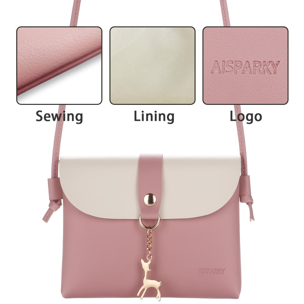 1 Women's Mini Crossbody Handbag & Wallet Combo - Lightweight Nylon Detachable Strap Zipper Closure Purse, Grey//, Compact Everyday Bag for Smartphone-Fitting (Ideal Birthday Gift) - Hand Washable or Dry Cleanable