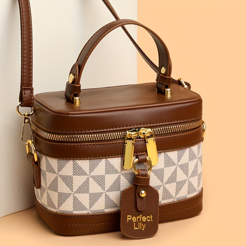 Crossbody Bag for Women – Mini, Vanity Structured Box Geometric Monogram | Bag Vero – detail view 9