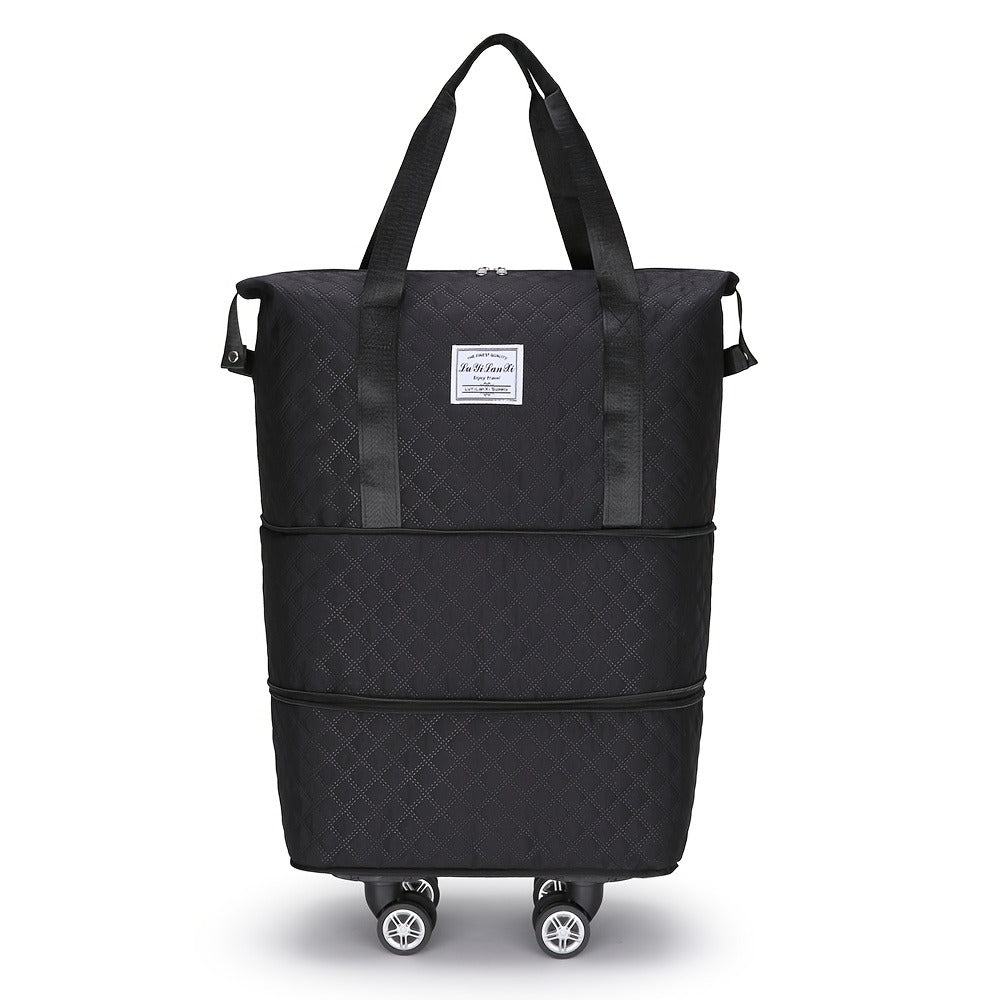 Rolling Duffle Bag with Wheels And Handle, Expandable Travel Duffel Bag Luggage Bag, Foldable Travel Bag with Wheels Rolling Carry on Bags, Large Wheeled Luggage