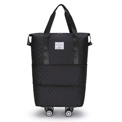 Rolling Duffle Bag with Wheels And Handle, Expandable Travel Duffel Bag Luggage Bag, Foldable Travel Bag with Wheels Rolling Carry on Bags, Large Wheeled Luggage