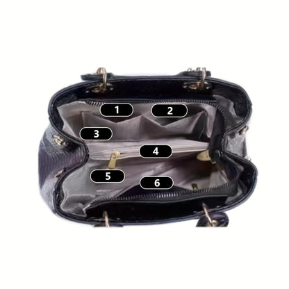 A Present for Mother And Family, a Chic And Elegant Women'S Bag Featuring a Crocodile Design, Perfect for Commuting, As a Messenger Bag, Or a Sophisticated Handbag