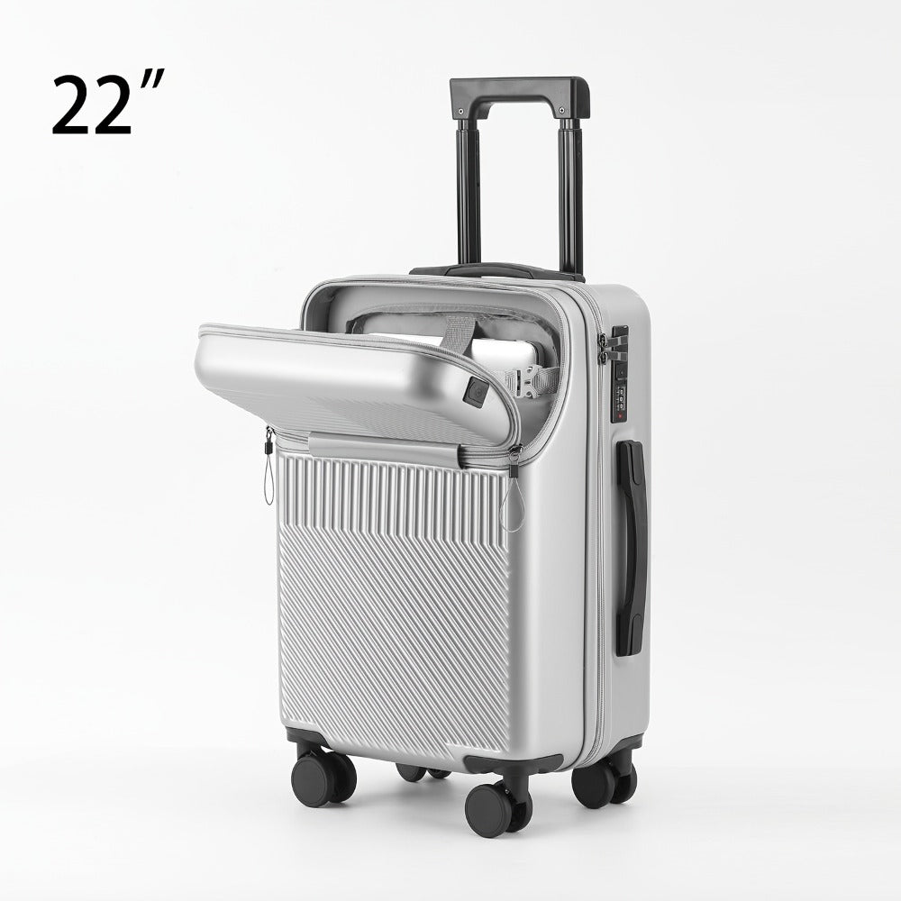 One Piece of Business Luggage Designed for Women, Featuring a Small 20-Inch Size Suitable for Boarding, a Lightweight Trolley Case with a Cup Holder, And a 24-Inch Travel Case Suitable for Both Men And Women Students