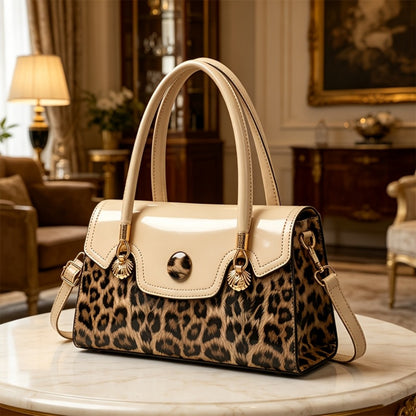 Shoulder Bag for Women – Adjustable Strap, Leopard Print Magnetic Snap Adjustable | Bag Vero – detail view 19
