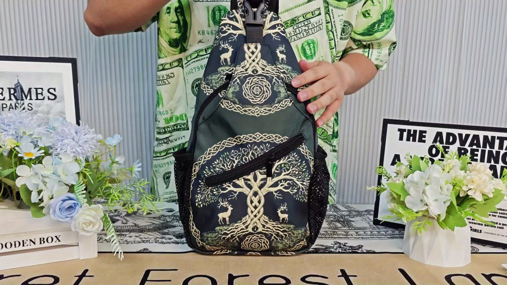Sling Bag – Polyester, Large Capacity, Foldable, for Travel & Work | Bag Vero – detail view 9