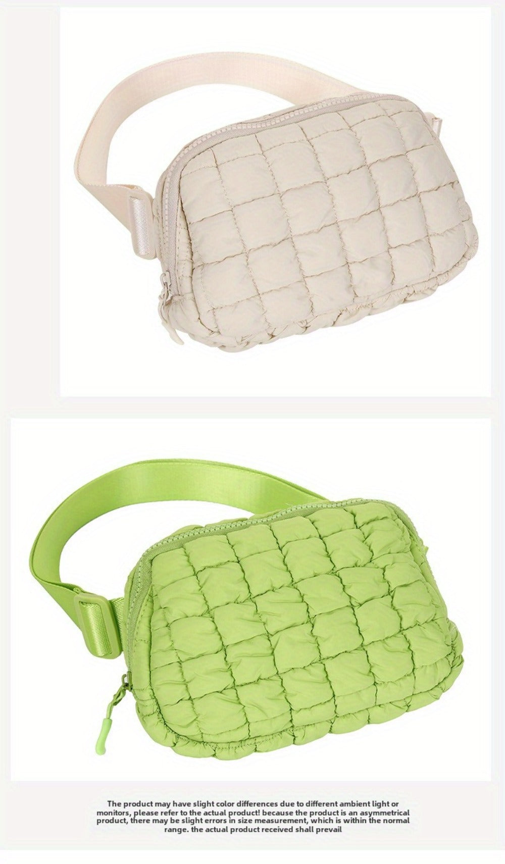 Women'S Crossbody Sports Bag with a Quilted Plaid Design, Suitable for Running And Cycling, Featuring a Spacious Waist Bag
