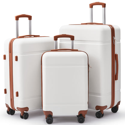 Luggage with Spinner Wheels, ABS Hardshell Suitcase, 20 Inch Carry On, 24 Inch Medium & 28 Inch Checked Suitcase Or 3pcs Luggage Set (20/24/28)