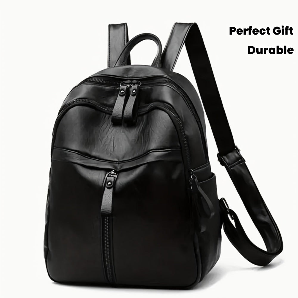 Women Large Capacity Backpack- Heavy Duty Polyester School Bag with Lock Closure, Adjustable Thickened Shoulder Straps and Front Pocket for Work, Travel Daypack
