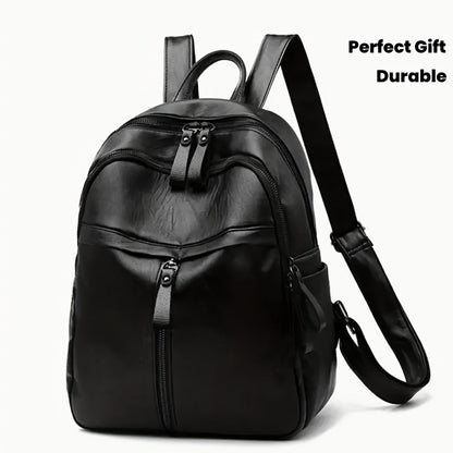 Women Large Capacity Backpack- Heavy Duty Polyester School Bag with Lock Closure, Adjustable Thickened Shoulder Straps and Front Pocket for Work, Travel Daypack