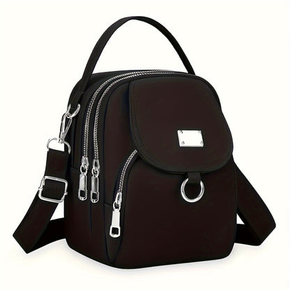 1/1pc Unisex Fashion Oxford Messenger Bags, Solid Color Casual Shoulder Crossbody Bags with Zipper Closure, Suitable for Outing And Daily Use, Best Gift