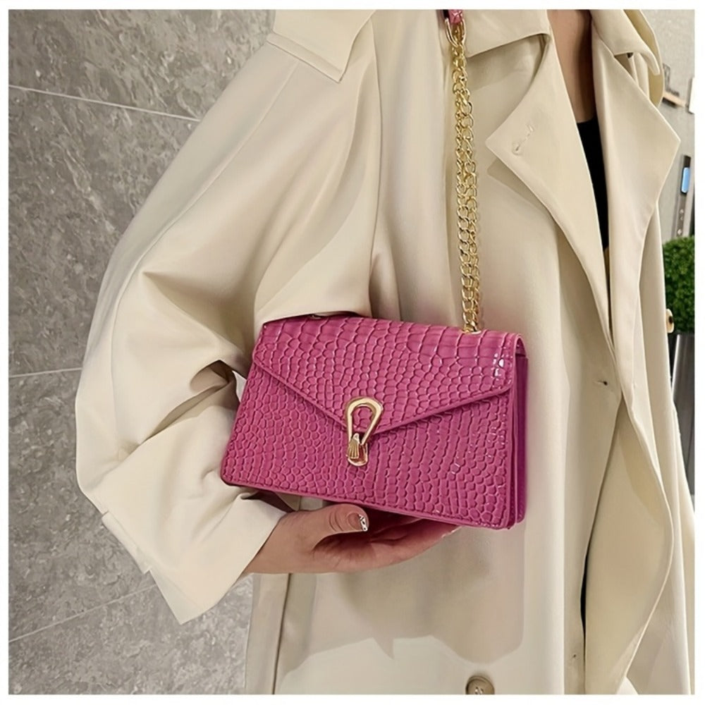 Crossbody Bag for Women – Crocodile Pattern Vintage Detachable Strap | Bag Vero – detail view 32