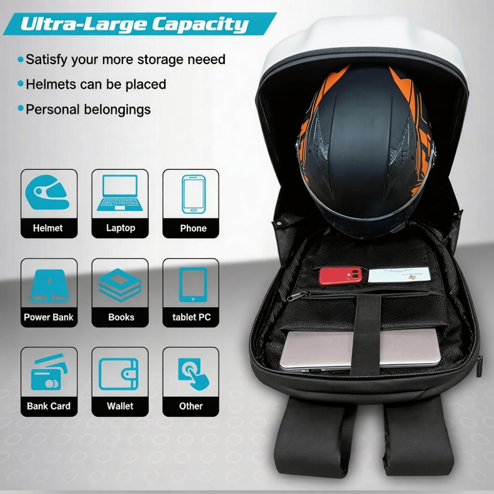 Laptop Backpack – Large Capacity, Led Skull Programmable App Controlled | Bag Vero – detail view 8