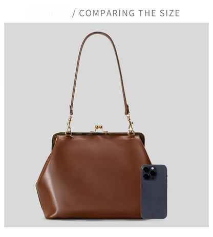 Luxury-inspired, Niche-design Large Clasp-closure Clutch Bag-spacious, Stylish, and Versatile. Metal-framed Evening Clutch-perfect for Birthdays and Holidays.