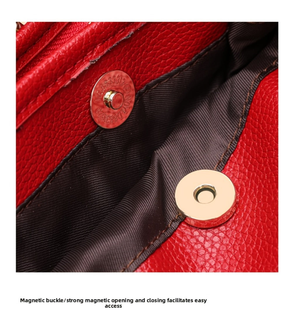 Women Vintage Tote Bag Large Red Handbag Shoulder Bag Zipper Closure Fixed Strap Heavy Duty Travel Shopping Purse