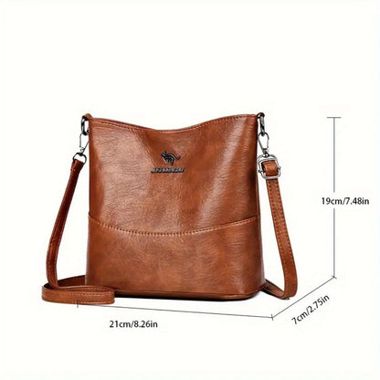 Retro-style Fashionable and Spacious Ladies' Shoulder Bag - A Soft Shoulder Bag with an Adjustable Strap, Zipper Closure and Multiple Pockets - Lightweight and Stylish Design, a Perfect Travel Bag for Daily Leisure, Commuting and Shopping, a Retro-st