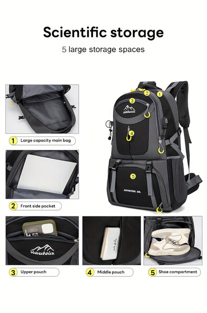 Men'S Large Capacity Outdoor Backpack, Sports Hiking Bag