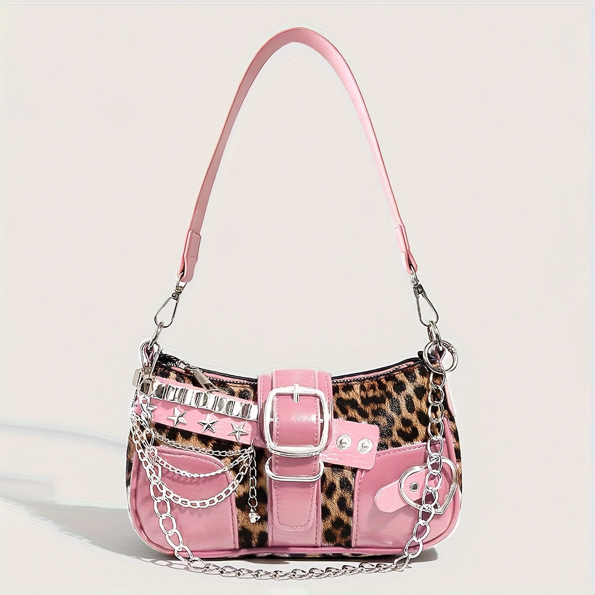 Crossbody Bag for Women – Y2k Leopard Print Chain Strap | Bag Vero – detail view 9