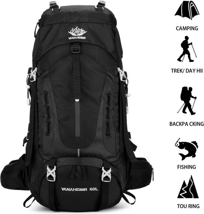 13.21gal Hiking Backpack Men Camping Backpack 11.89gal+1.32gal Lightweight Backpacking Backpack Travel Backpack