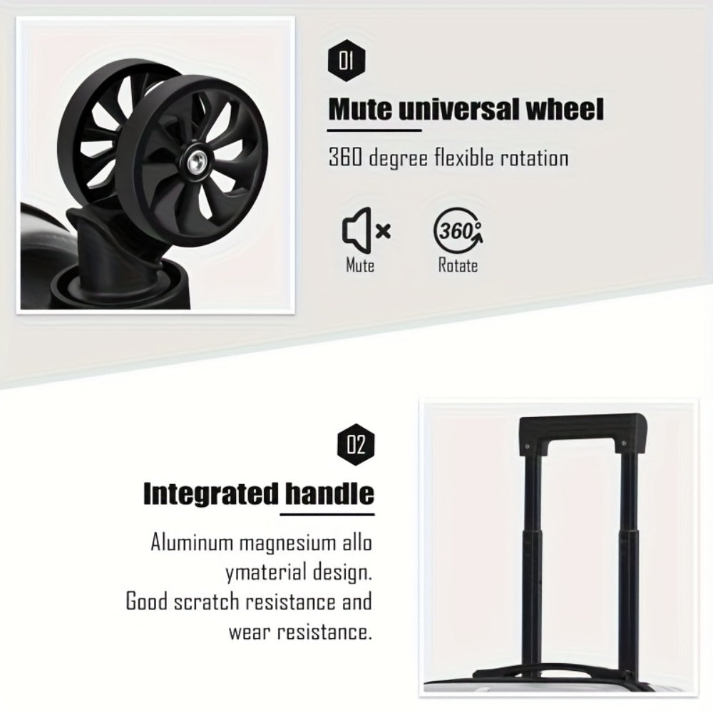 2pcs Set Trolley Case Hook (20"+ 14"), with Suitcase, Lightweight PC Abs Hardshell, TSA Lock, Multi-color Options