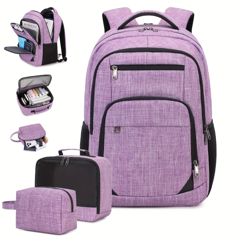Durable Minimalist Laptop Backpack for Men & Women - 15-Inch Compartment, Adjustable Padded Straps, Multiple Pockets - Sleek Design for College, Business, Travel & Daily Commute, Sleek Modern Bag, Secure Zipper Closure, High Quality Fabric