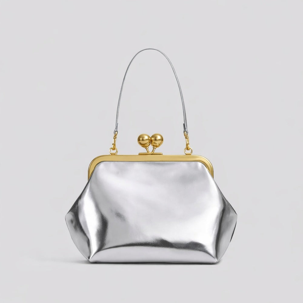 Luxury-inspired, Niche-design Large Clasp-closure Clutch Bag-spacious, Stylish, and Versatile. Metal-framed Evening Clutch-perfect for Birthdays and Holidays.