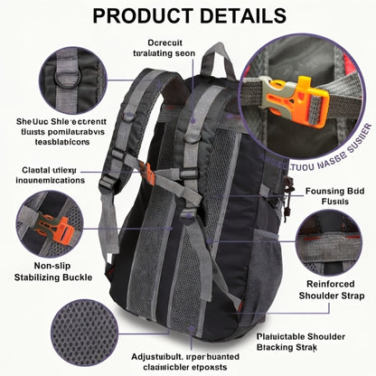 1pc 10.57gal Hiking Daypack Backpack Lightweight Computer Laptops Backpack for Men And Women Camping Climbing Outdoor Sport Large Capacity Traveling Halloween Black Friday Christmas Thanksgiving Gift Sport Fitness, Gym Bag