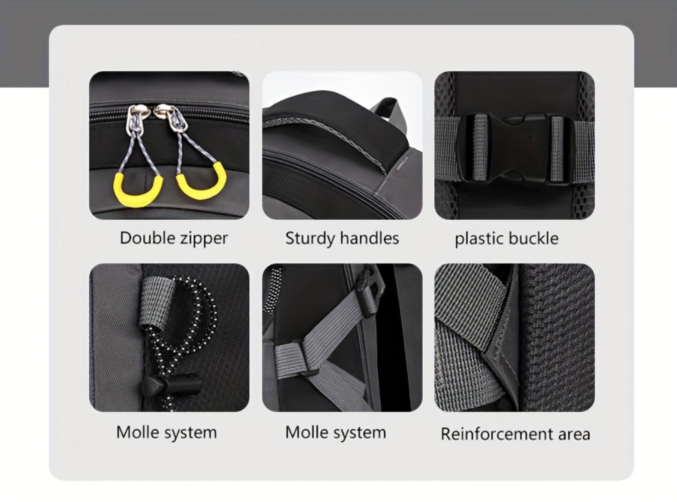 Travel Backpack – 60L, Large Capacity, Waterproof, for Travel & Work | Bag Vero – detail view 28