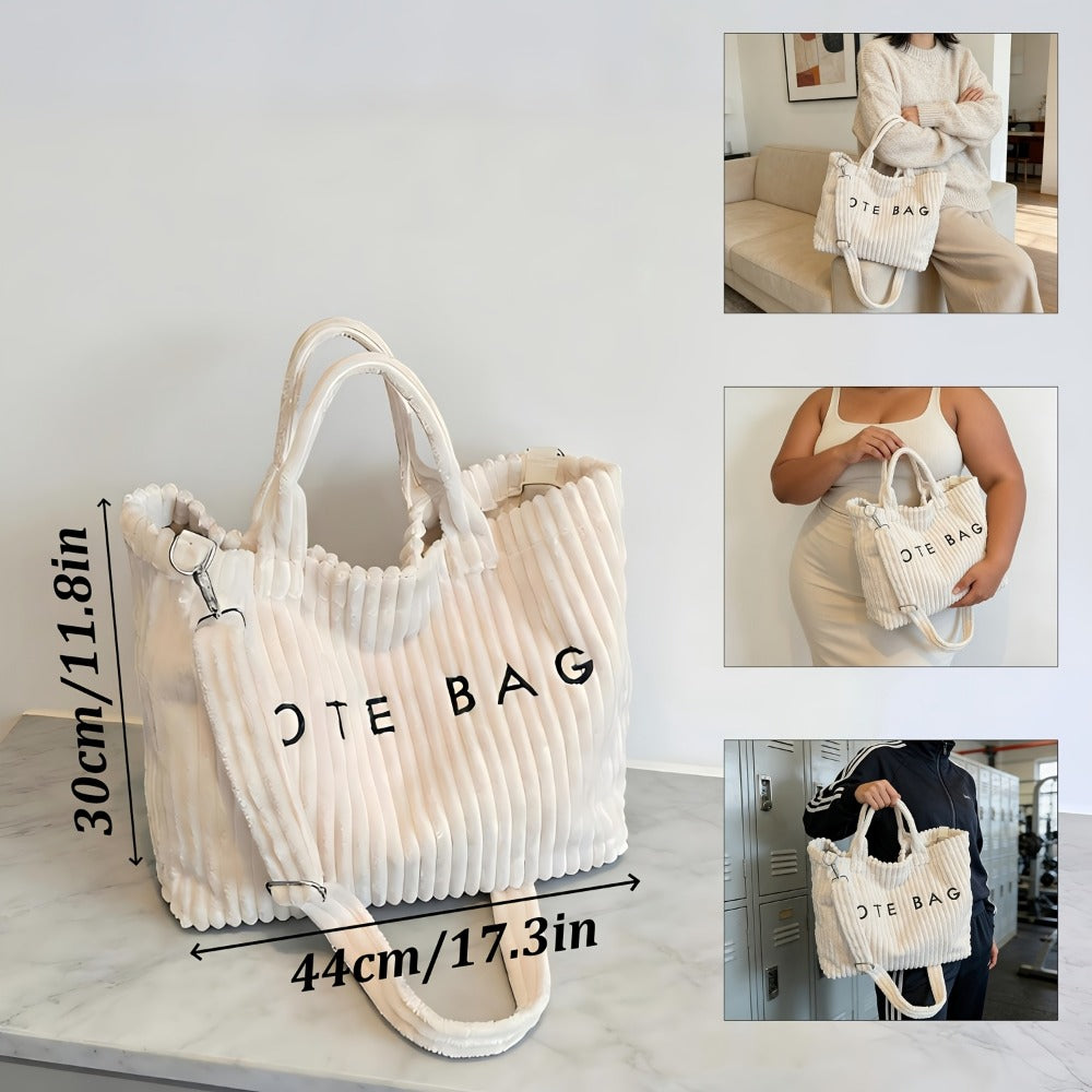 Tote Bag for Women – 2-Piece, Large Capacity, Adjustable Strap, for Work | Bag Vero – detail view 9