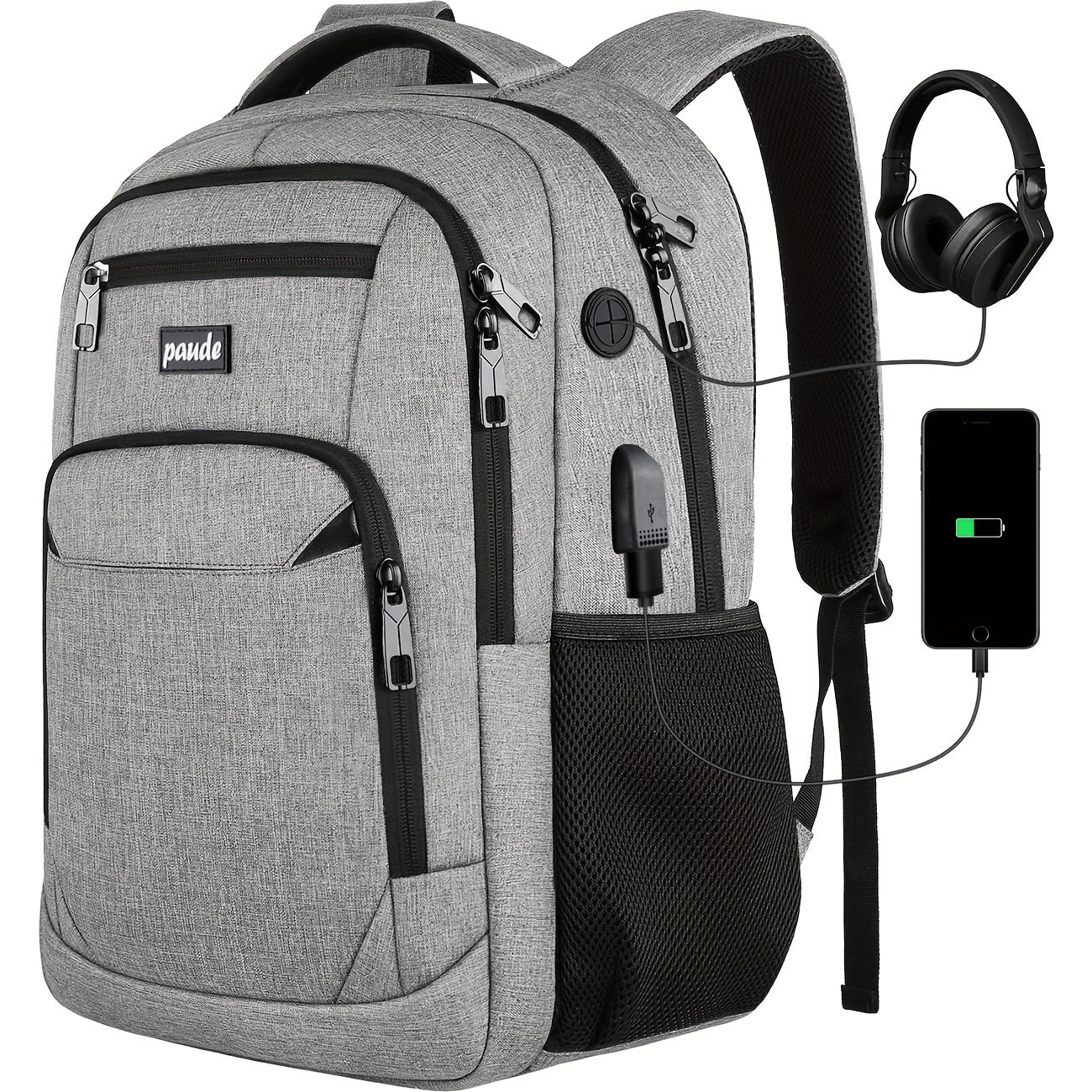 Backpack for Men and Women, School Backpack for Teens, 15.6 inch Laptop Backpack with USB Charging port for Business College Travel