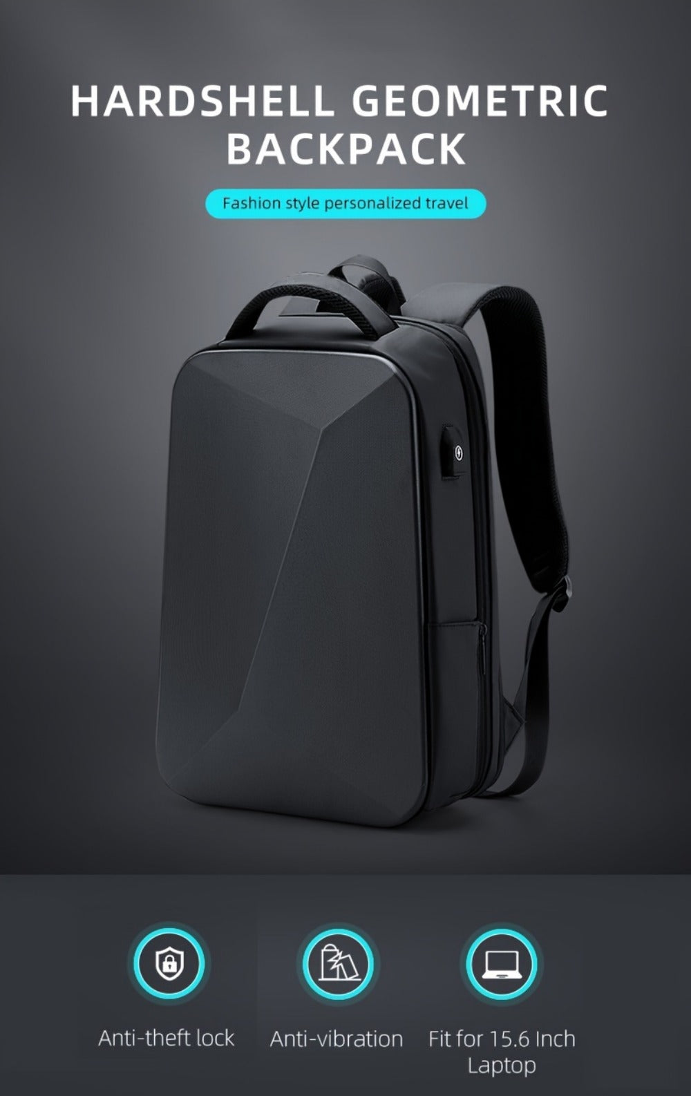 Laptop Backpack – Expandable, Anti-Theft, Large Capacity, for Travel & School | Bag Vero – detail view 11