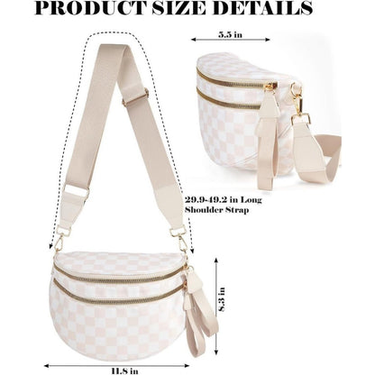 Crossbody Bag for Women – Large Capacity, Plaid Large Capacity Drawstring Closure | Bag Vero – detail view 34