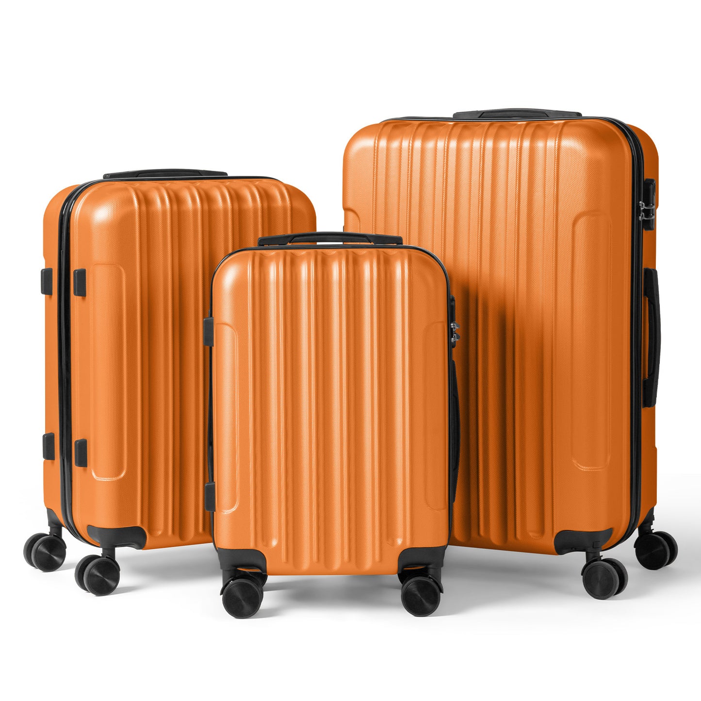 3in1 Luggage Set with Detachable Wheels, 20/24/28 Inch Lightweight ABS Suitcase with Lock & Spinner Wheels, Durable Travel Trolley Bag, 28-inch Disassembly Wheels