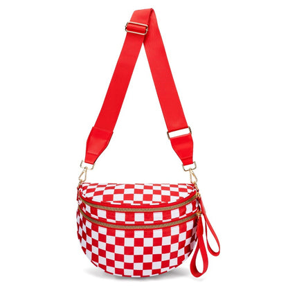 Women's Versatile Soft Plaid Crossbody Bag, Large-capacity Shoulder Crossbody Bag, Outdoor Convenient Hand-held Shoulder Plaid Bag