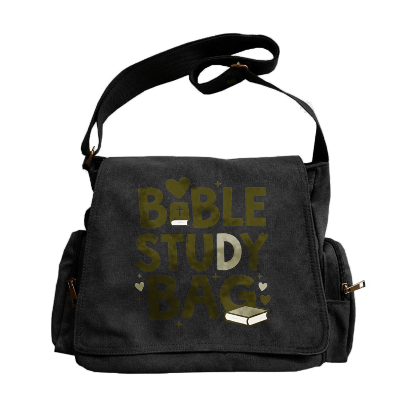 Large Capacity Vintage Bible Study Book Design Messenger Bag - Bible Verse & Book Cover Tote, Crossbody Bag Suitable for Daily Use, Church Events, Religious Gifts