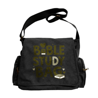 Large Capacity Vintage Bible Study Book Design Messenger Bag - Bible Verse & Book Cover Tote, Crossbody Bag Suitable for Daily Use, Church Events, Religious Gifts