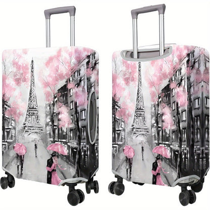 Travel Luggage Cover Suitcase Protector Fits 18-32 Inch Luggage Wheel Covers Patterned Travel Related Items Flower Luggage Protector Elastic Luggage Anti-Scratch S-XL Suitcase Cover M