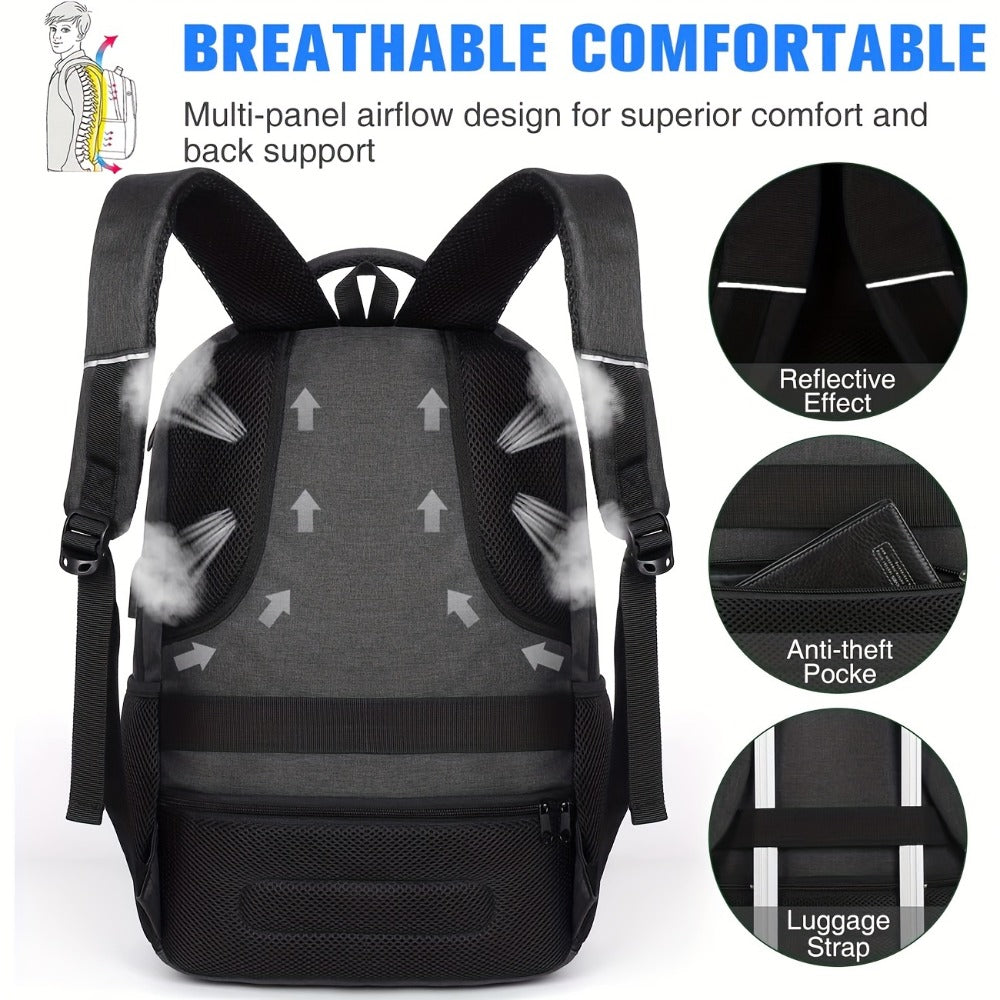 Backpack for Men and Women, School Backpack for Teens, 15.6 inch Laptop Backpack with USB Charging port for Business College Travel