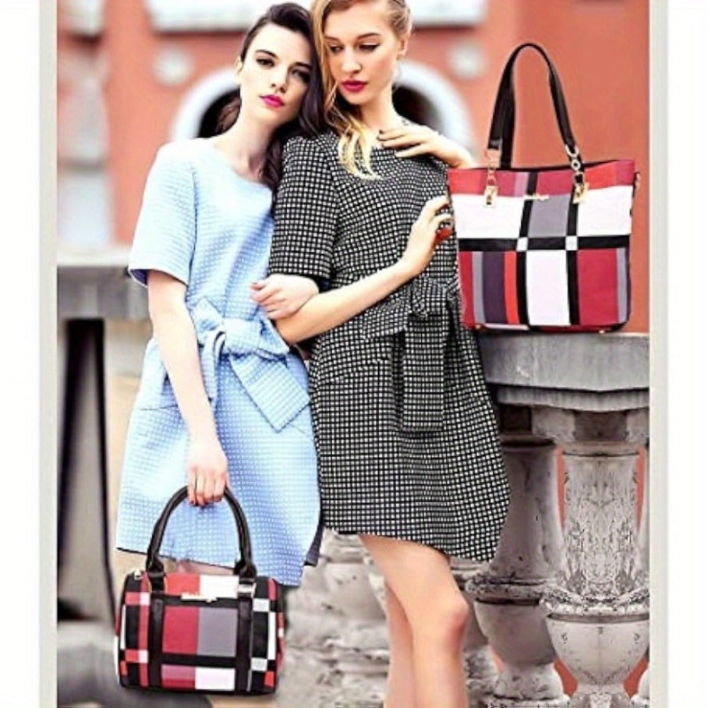 6pcs Womens Handbags Tote Bags Shoulder Bag Purses Satchel Bag Top-Handle Handbag Crossbody Bag Wallet Clutch